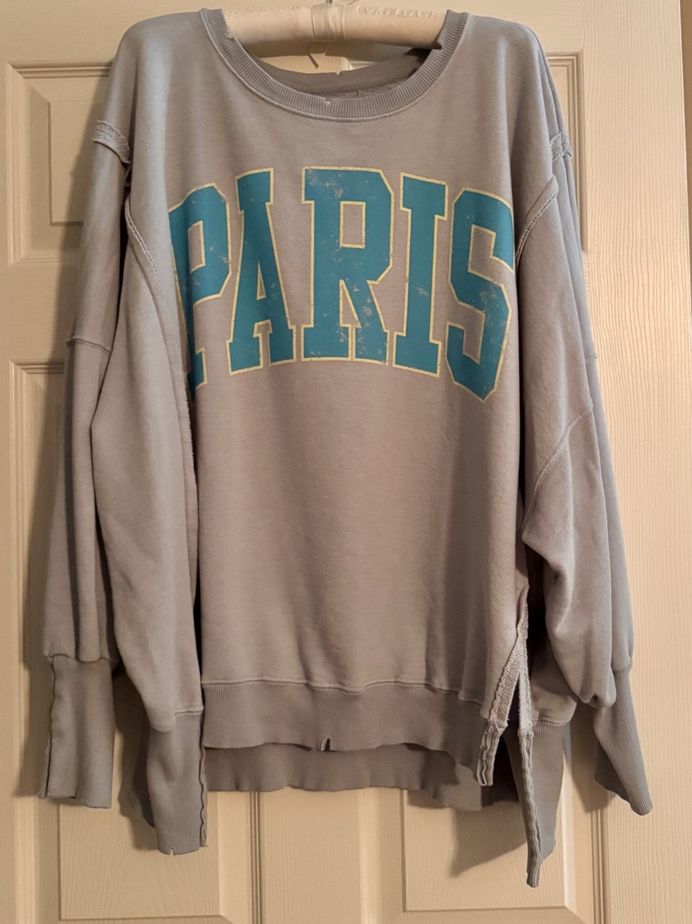 Free People Paris Graphic Sweatshirt Large